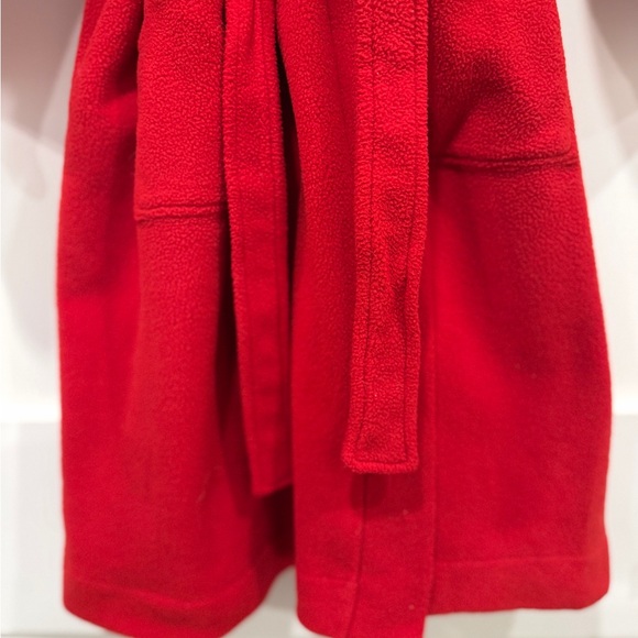 Red Fleece Kimono Style Robe - Picture 5 of 8